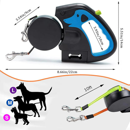 Dual Retractable Dog Leash