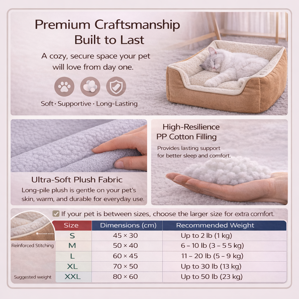 ComfortNest Plush Pet Sleep Bed